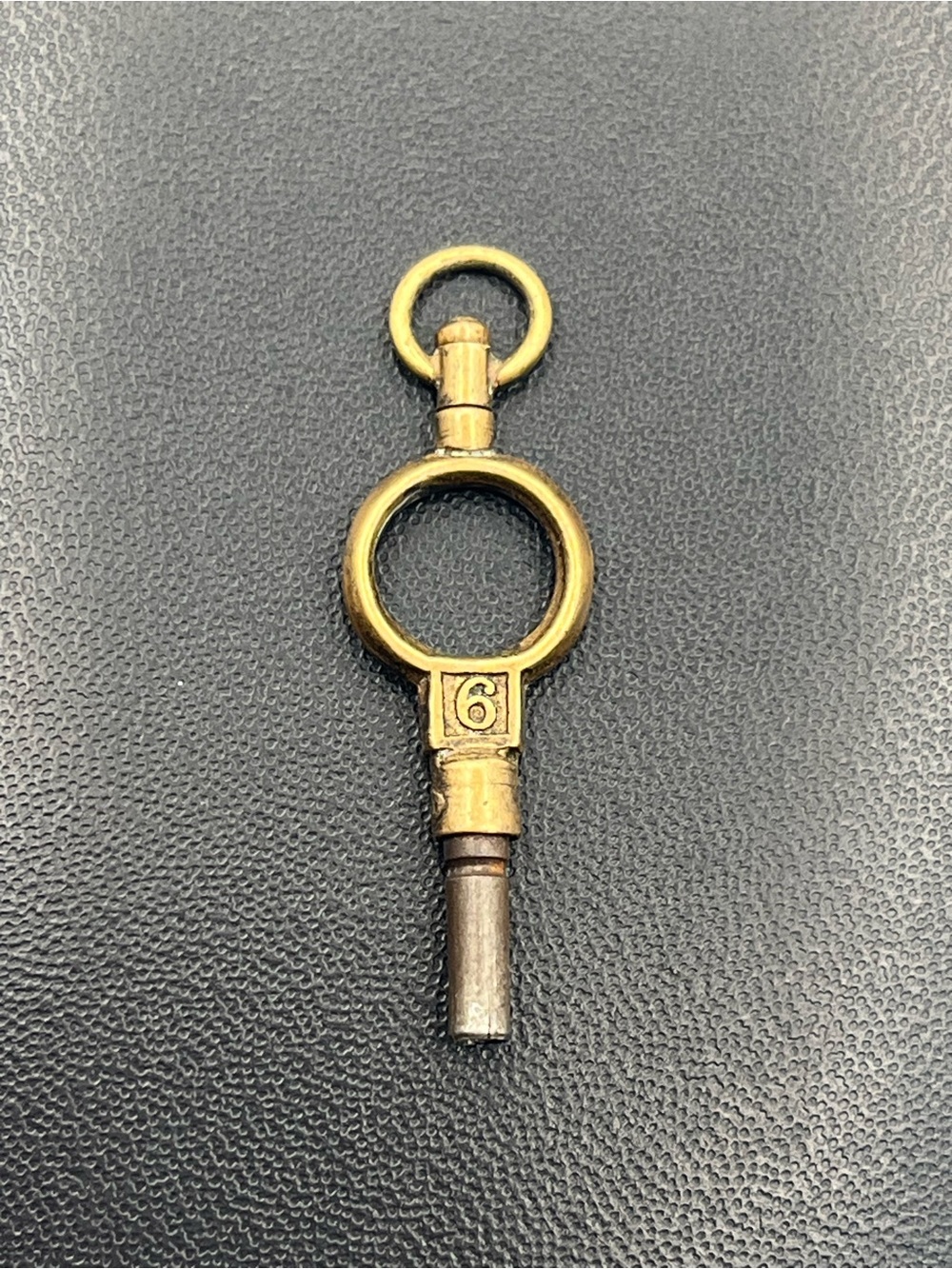 Victorian gold & silver tone size 6 vintage pocket watch winding key antique - Picture 2 of 14